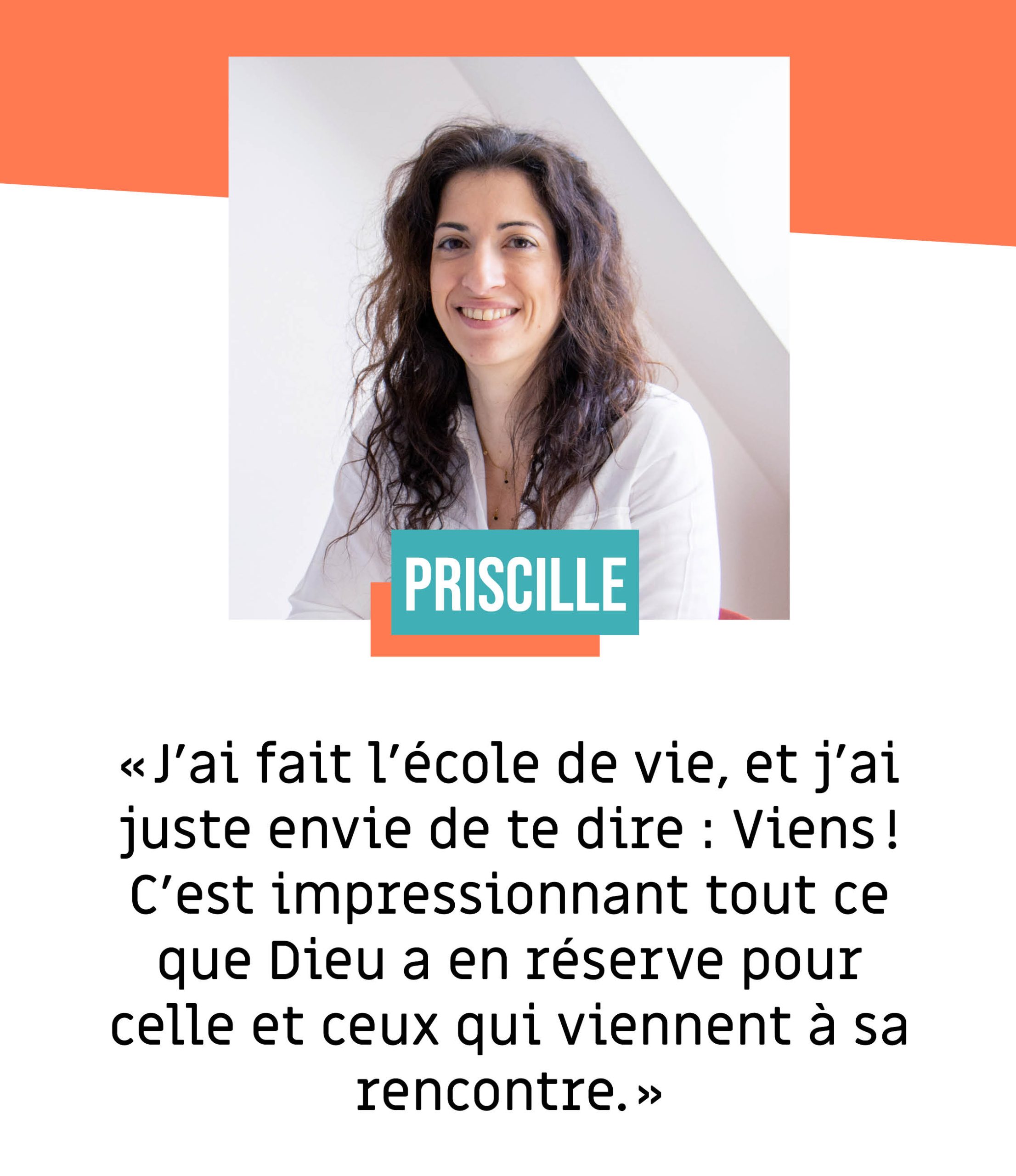 Priscille de l'équipe Ecole de vie de Saint-Loup