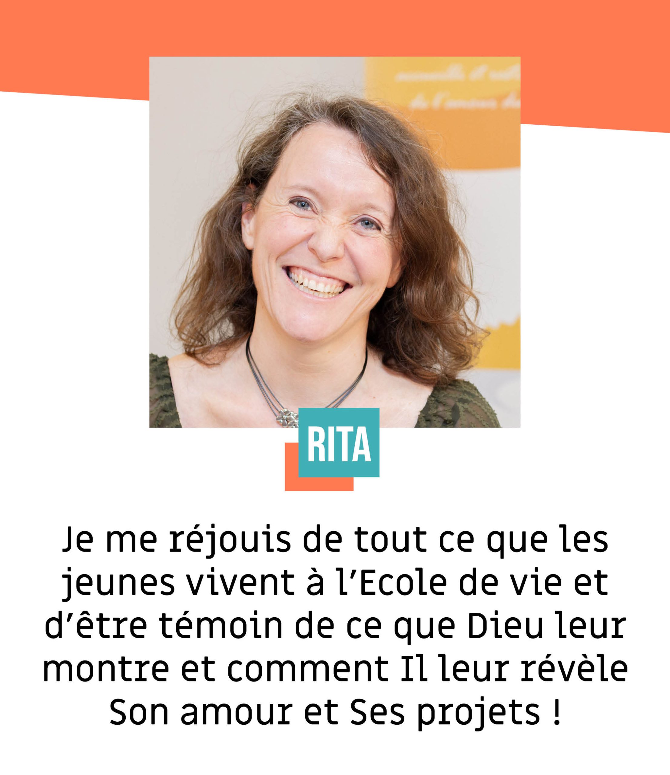 Rita de l'équipe Ecole de vie de Saint-Loup